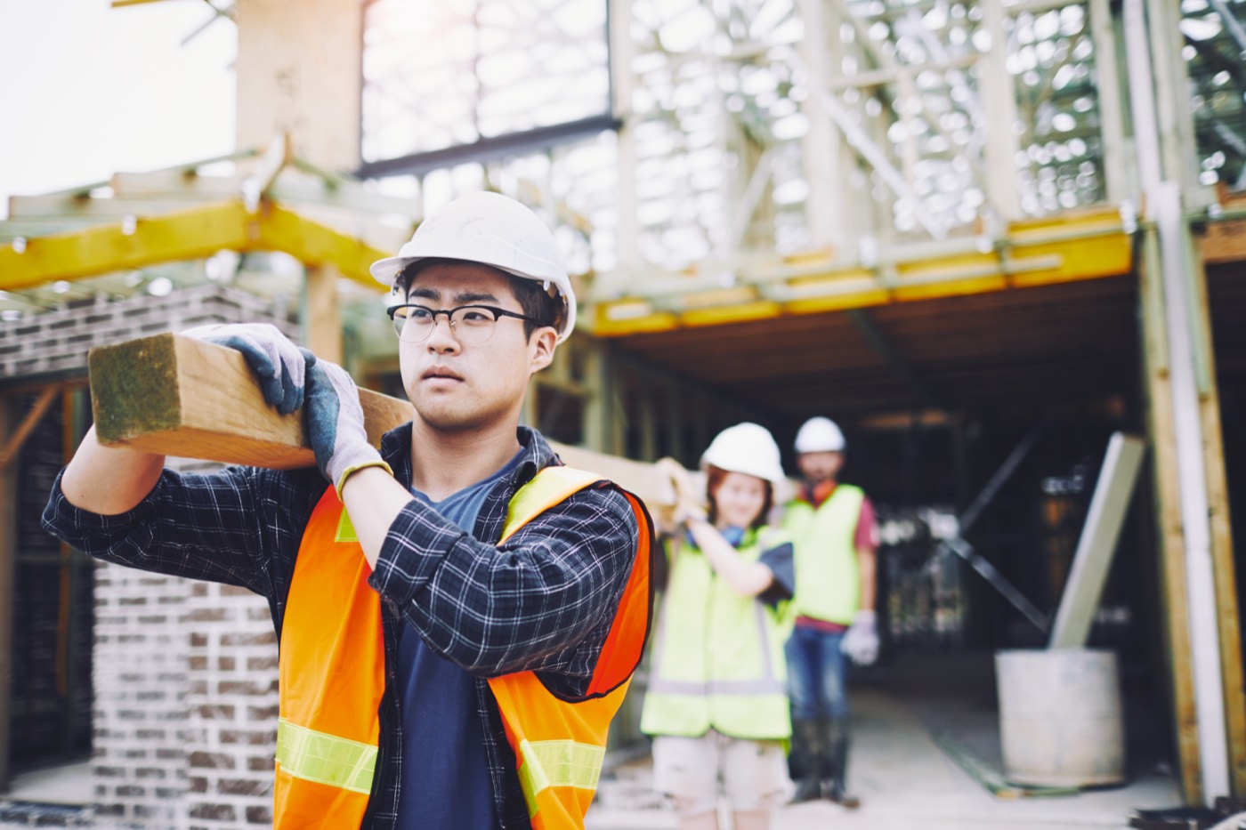 A construction worker on the job