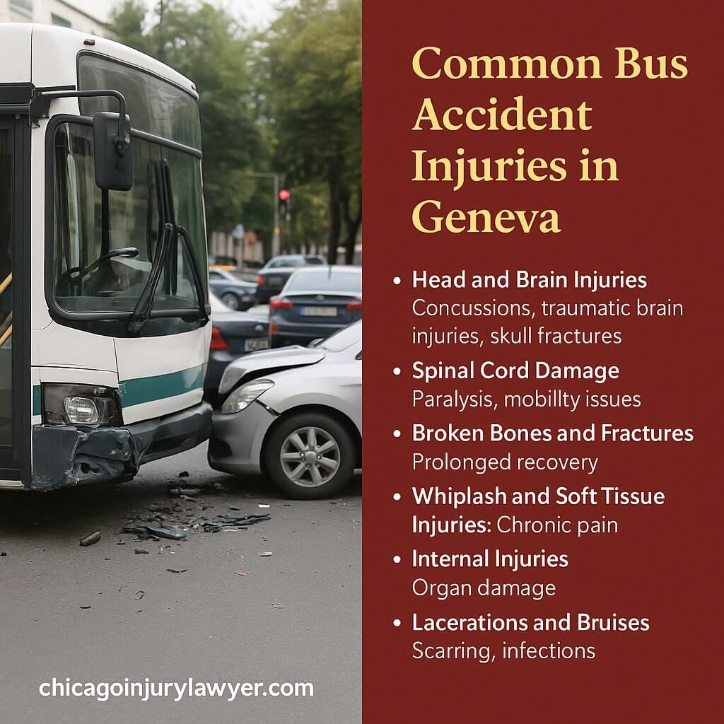 Common Bus Accident Injuries in Geneva