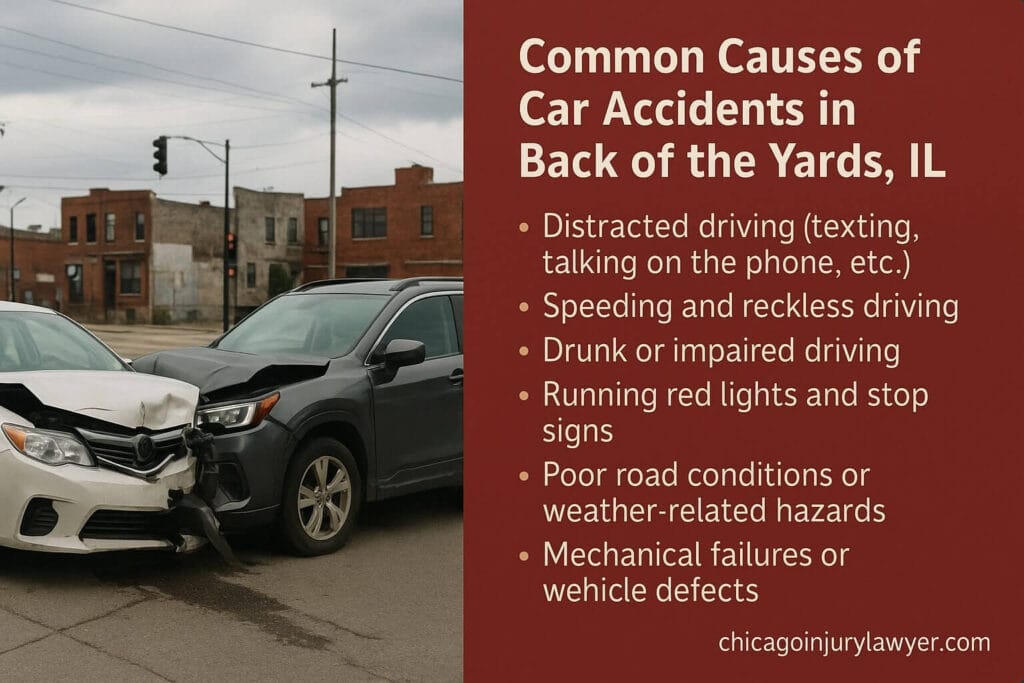 Common Causes of Car Accidents in Back of the Yards, IL