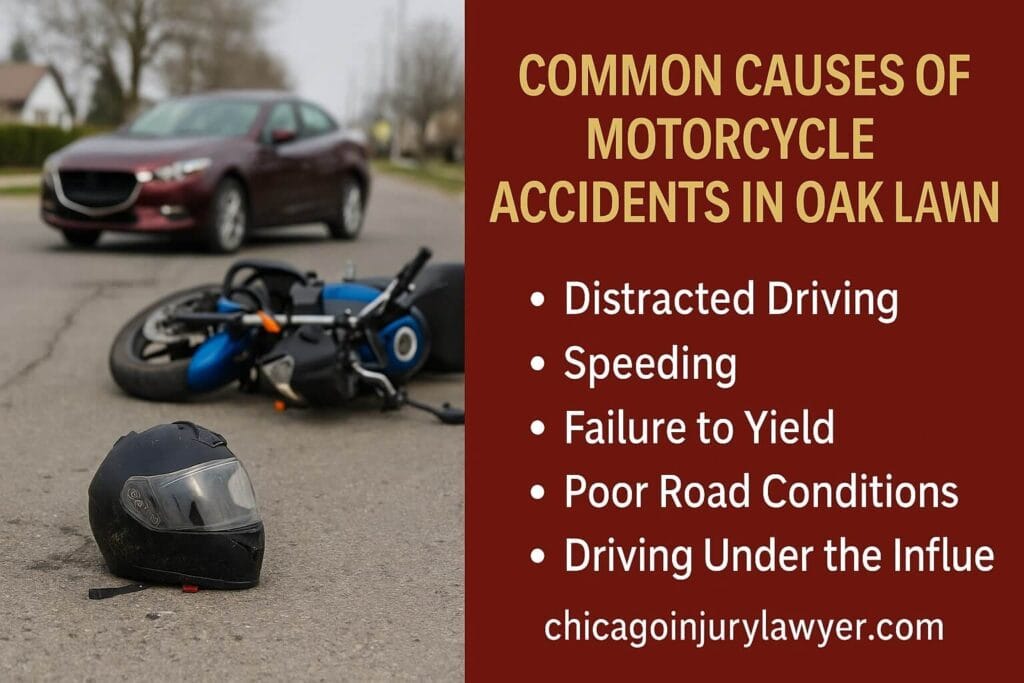 Common Causes of Motorcycle Accidents in Oak Lawn