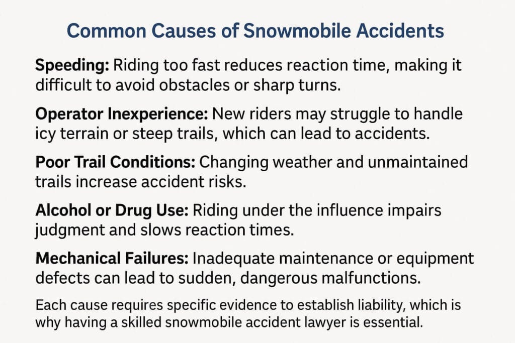 Common Causes of Snowmobile Accidents