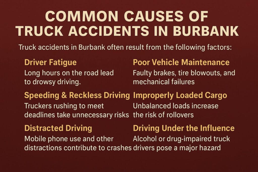 Common Causes of Truck Accidents in Burbank