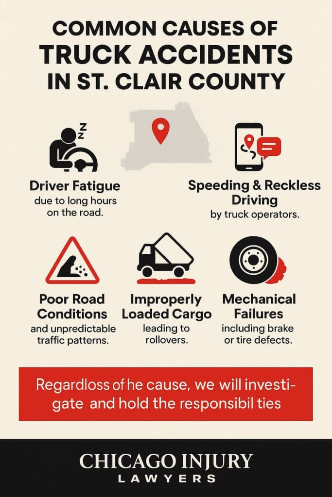 Common Causes of Truck Accidents in St. Clair County