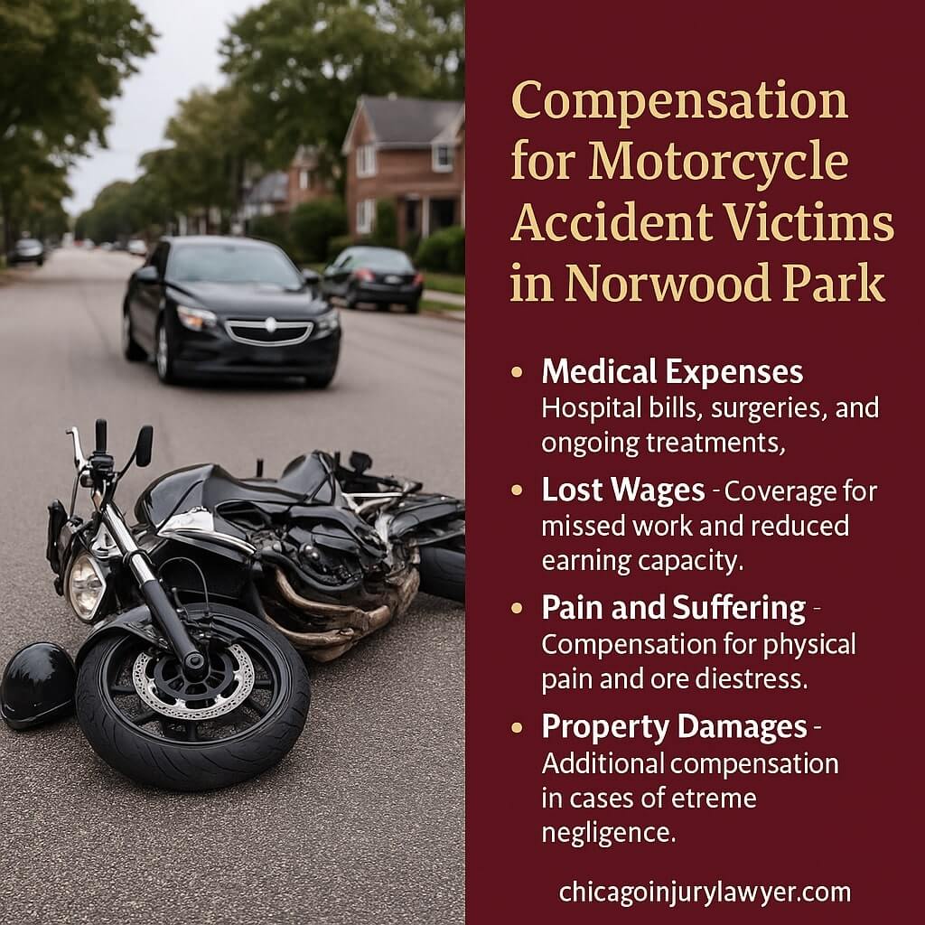 Compensation for Motorcycle Accident Victims in Norwood Park