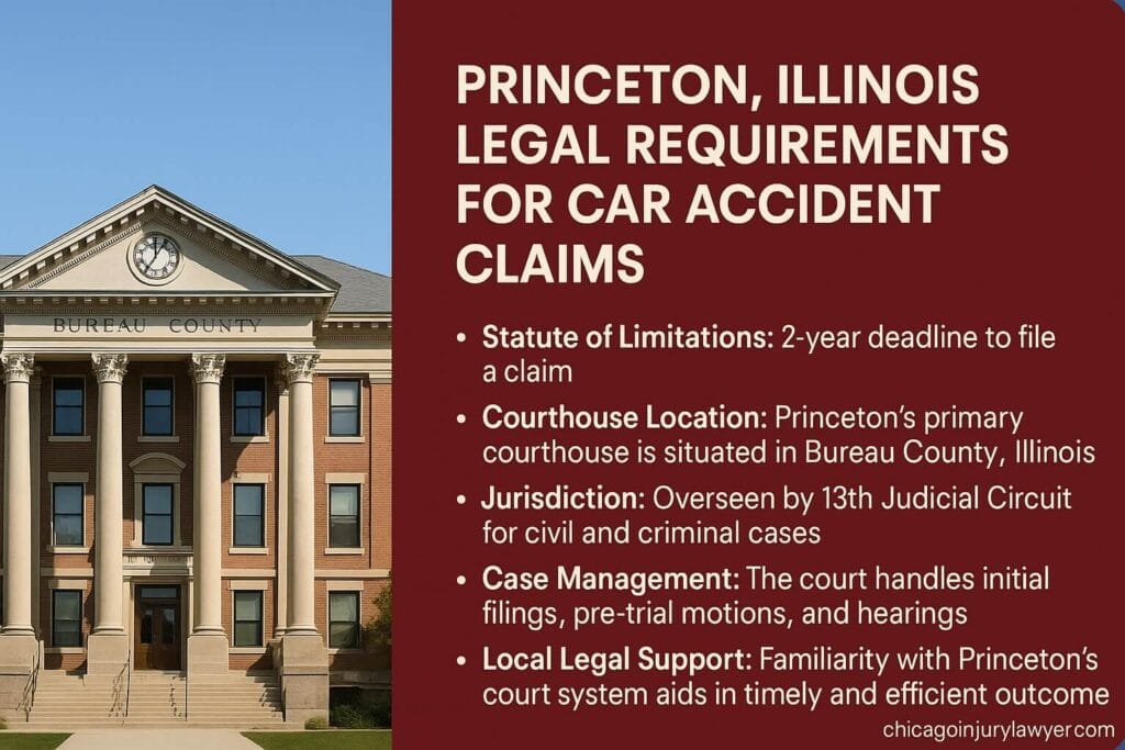 Princeton, Illinois Legal Requirements for Car Accident Claims
