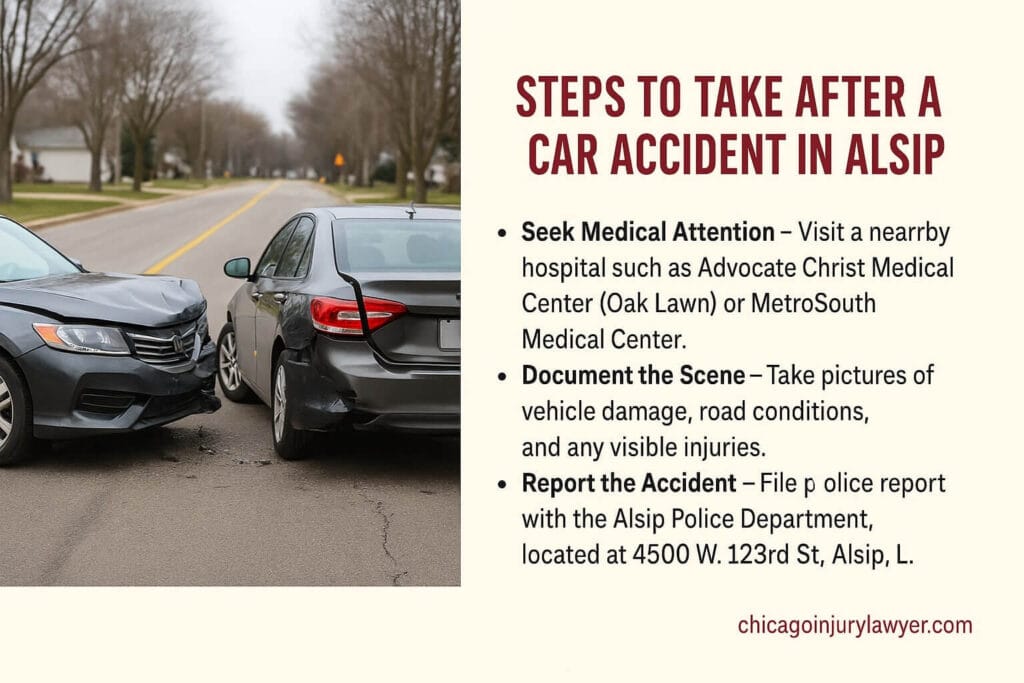 Steps to Take After a Car Accident in Alsip
