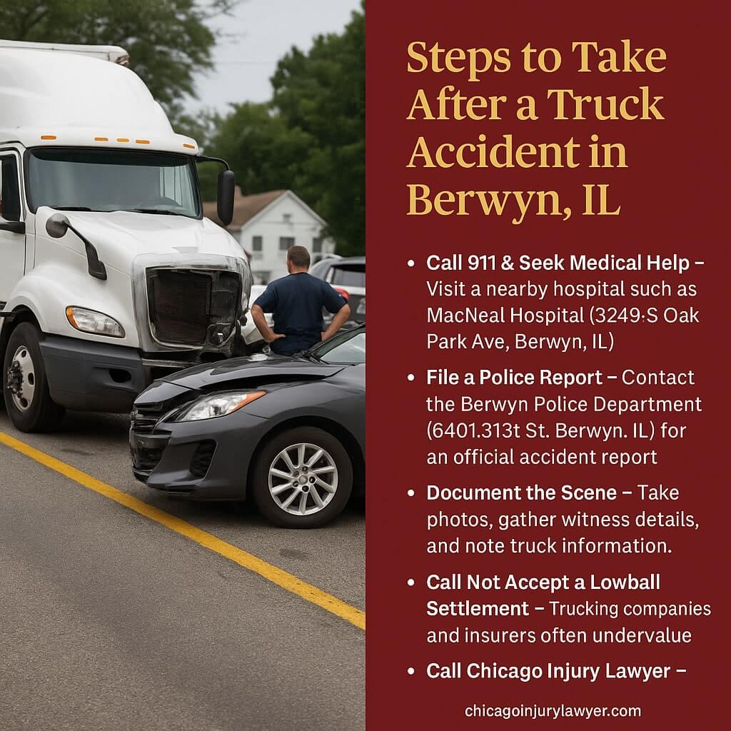 Steps to Take After a Truck Accident in Berwyn