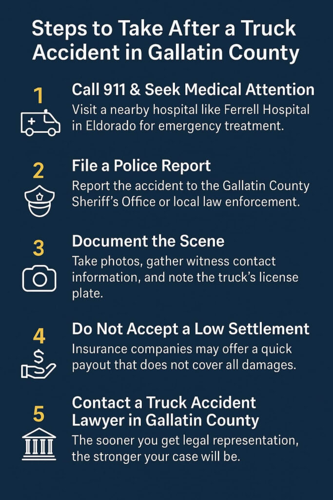Steps to Take After a Truck Accident in Gallatin County