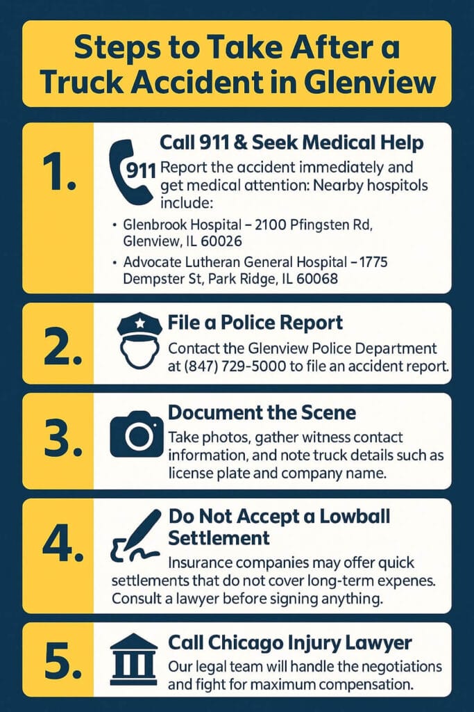 Steps to Take After a Truck Accident in Glenview