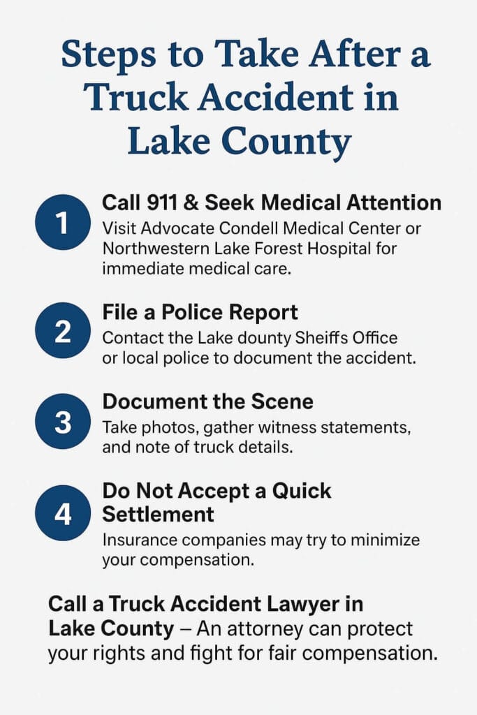 Steps to Take After a Truck Accident in Lake County