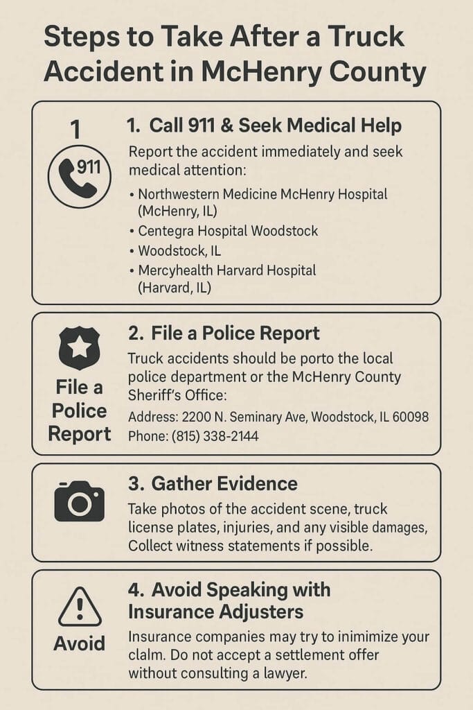 Steps to Take After a Truck Accident in McHenry County