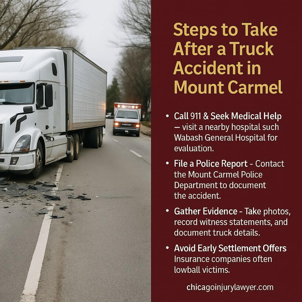 Steps to Take After a Truck Accident in Mount Carmel
