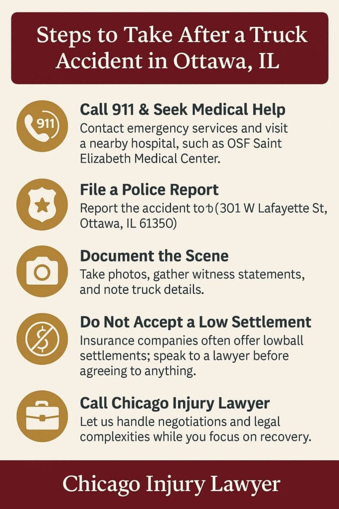 Steps to Take After a Truck Accident in Ottawa, IL