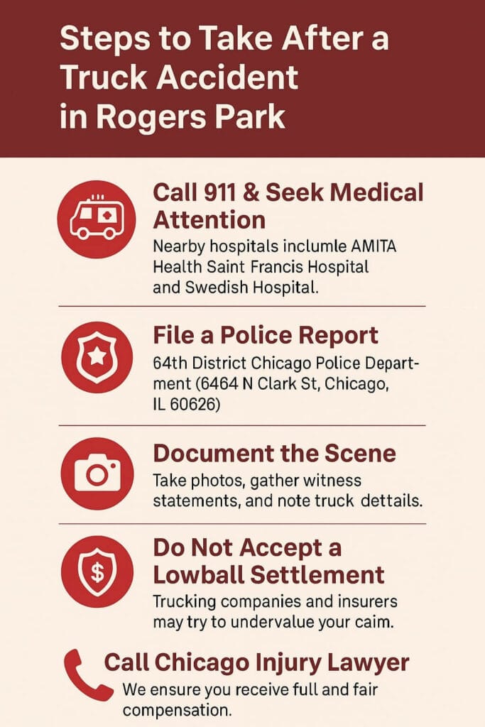 Steps to Take After a Truck Accident in Rogers Park