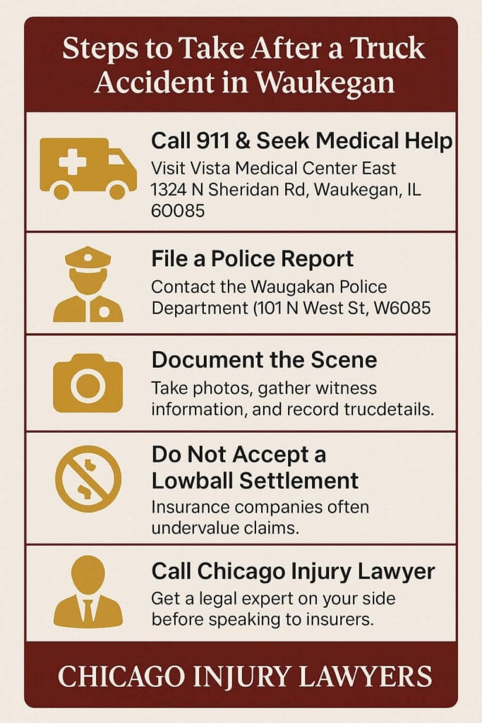 Steps to Take After a Truck Accident in Waukegan