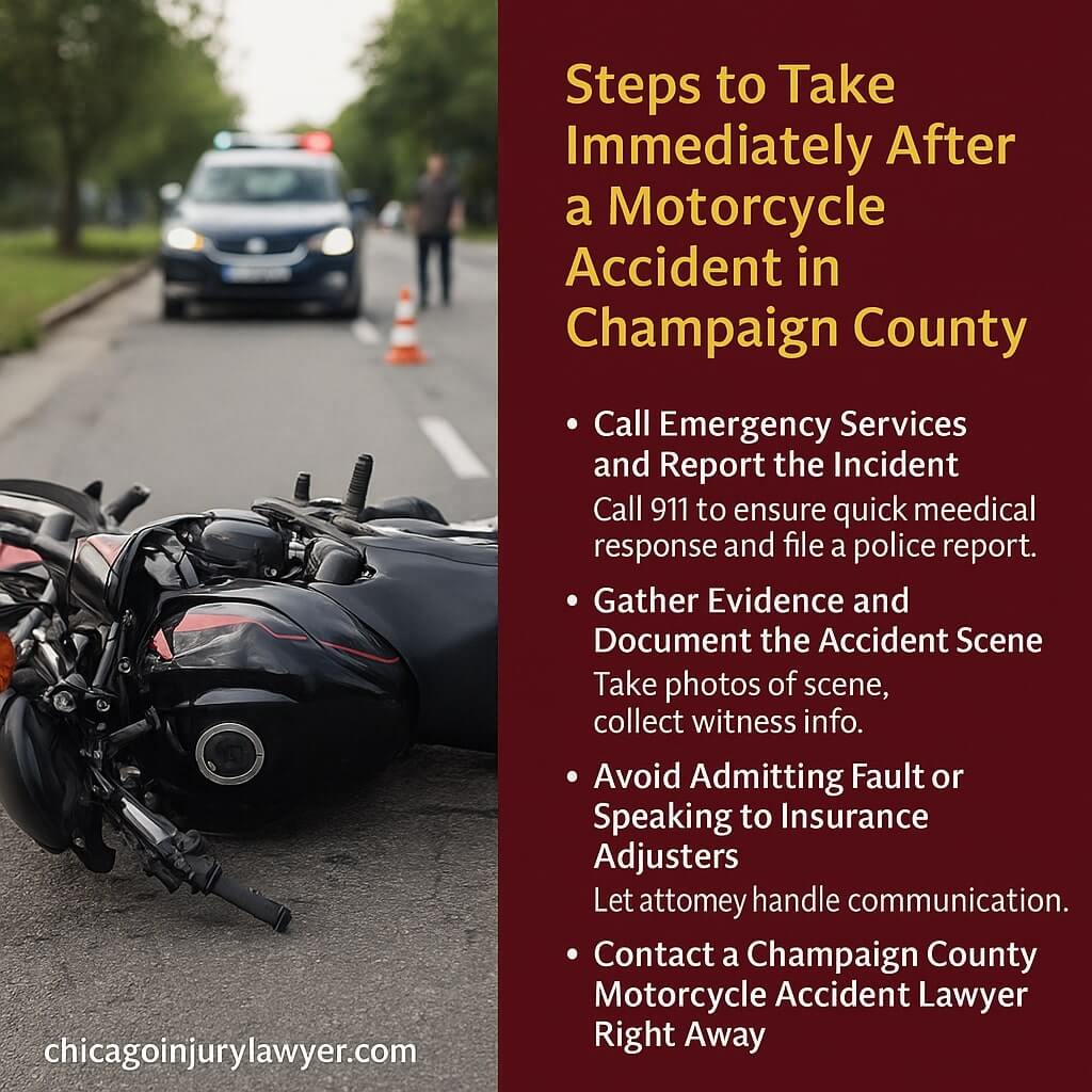 Steps to Take Immediately After a Motorcycle Accident in Champaign County