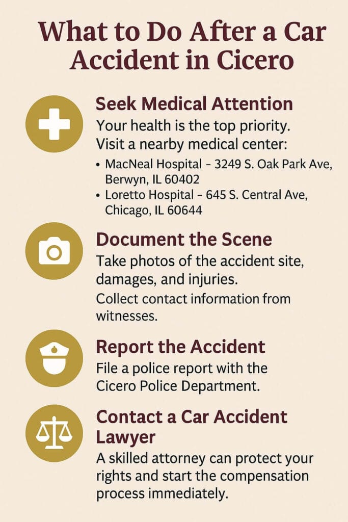 What to Do After a Car Accident in Cicero