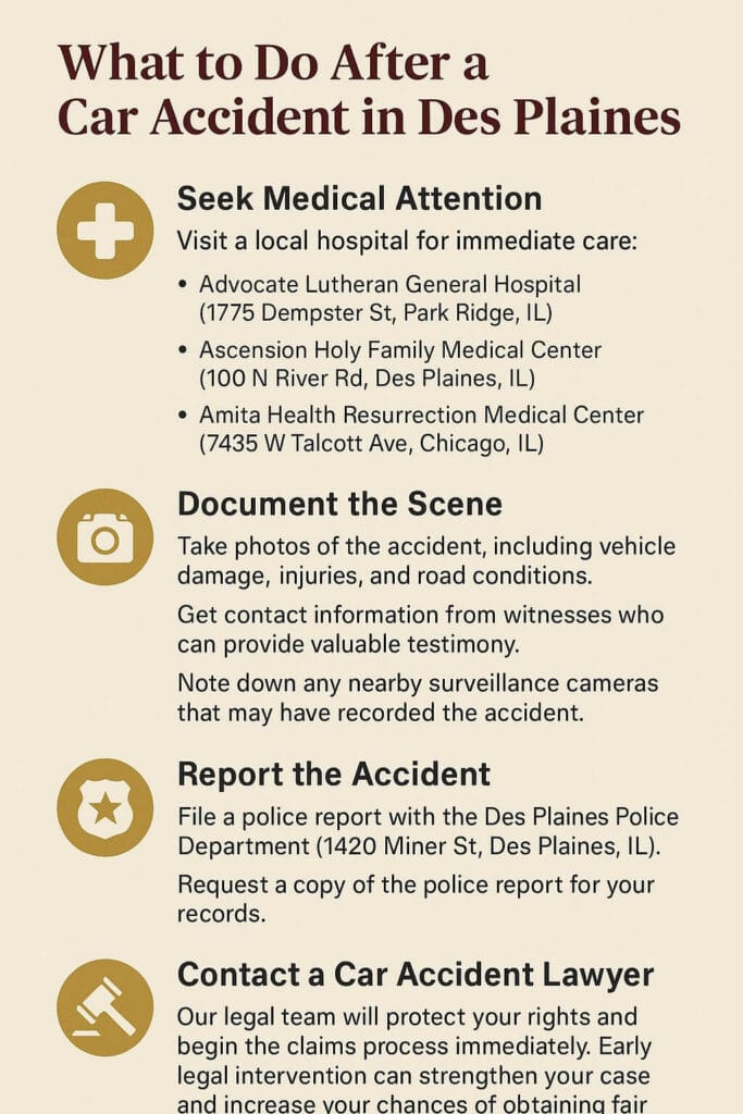 What to Do After a Car Accident in Des Plaines