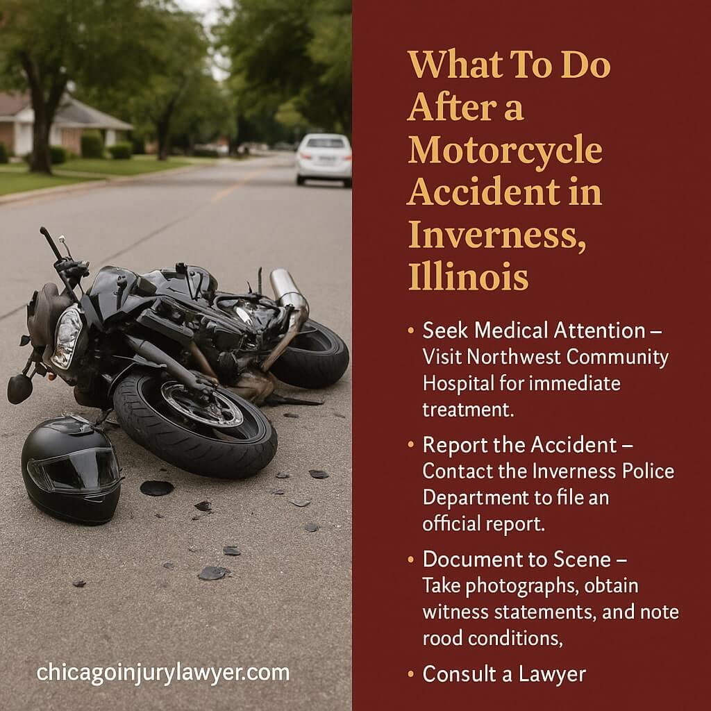 What to Do After a Motorcycle Accident in Inverness, Illinois