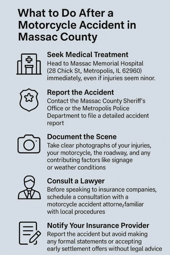 What to Do After a Motorcycle Accident in Massac County