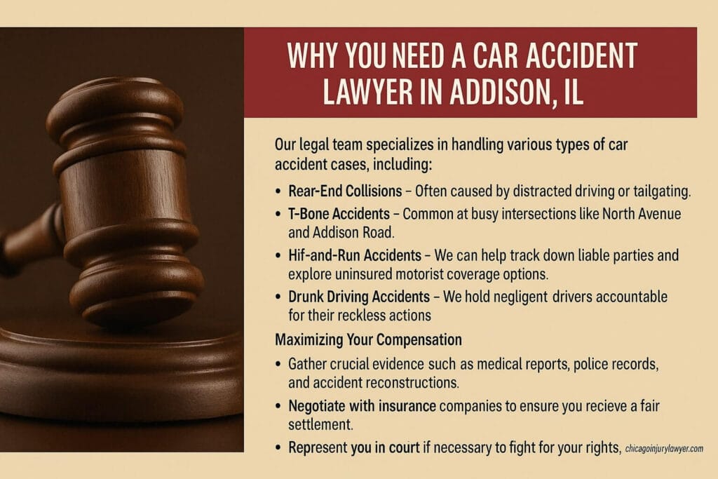Why You Need a Car Accident Lawyer in Addison, IL