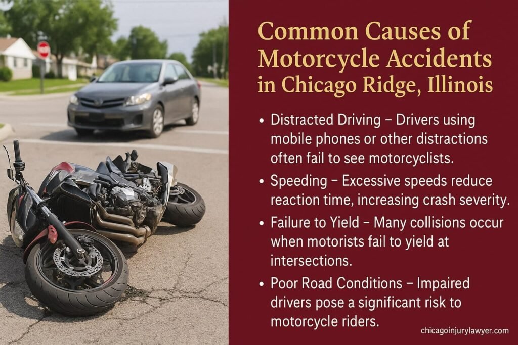 Common Causes of Motorcycle Accidents in Chicago Ridge, Illinois
