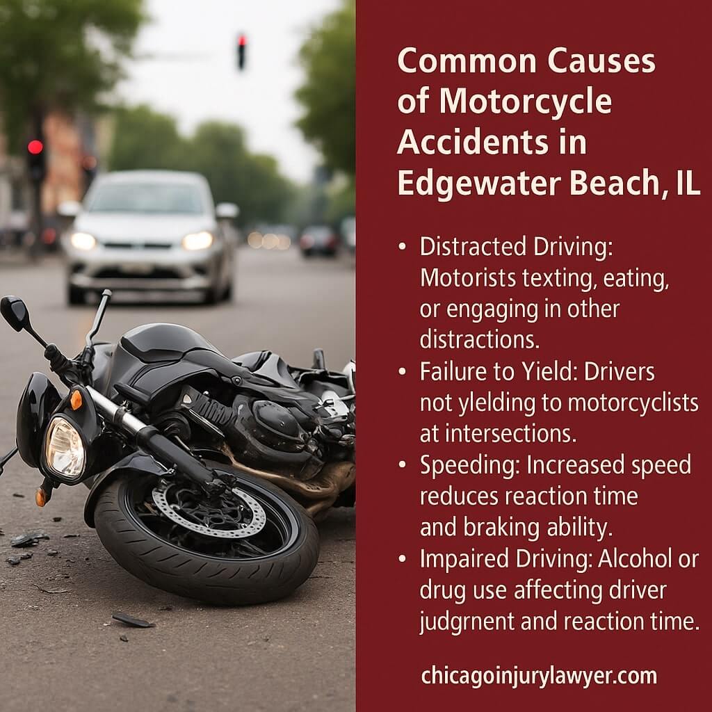 Common Causes of Motorcycle Accidents in Edgewater Beach