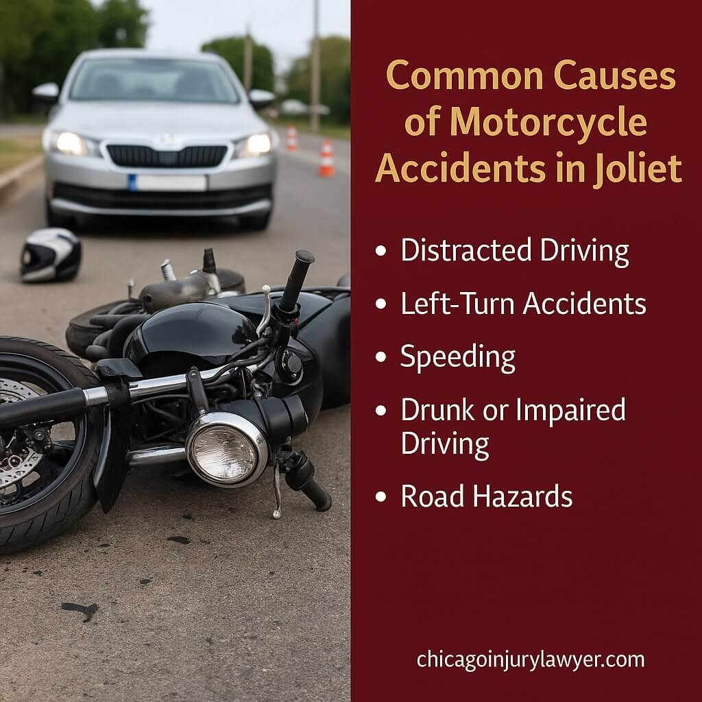 Common Causes of Motorcycle Accidents in Joliet
