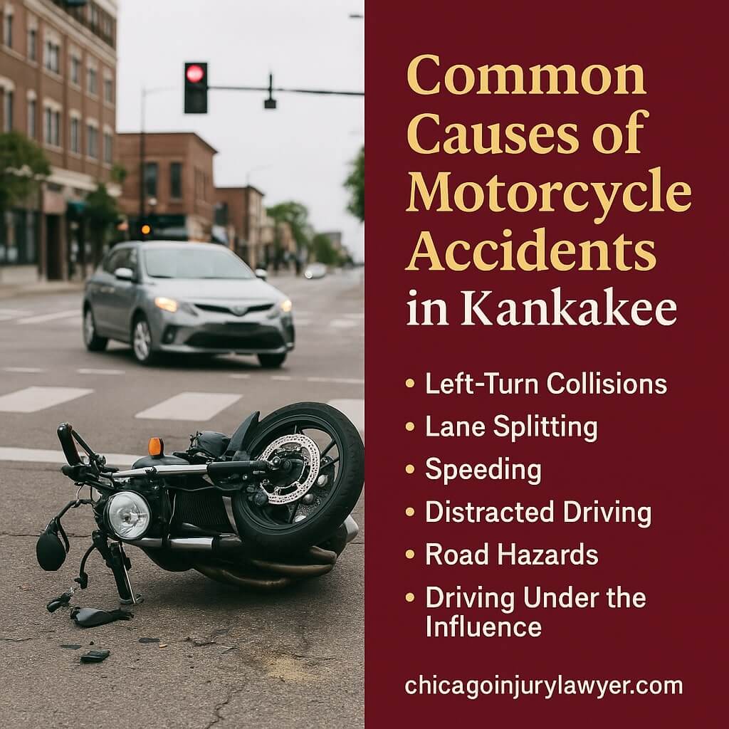 Common Causes of Motorcycle Accidents in Kankakee