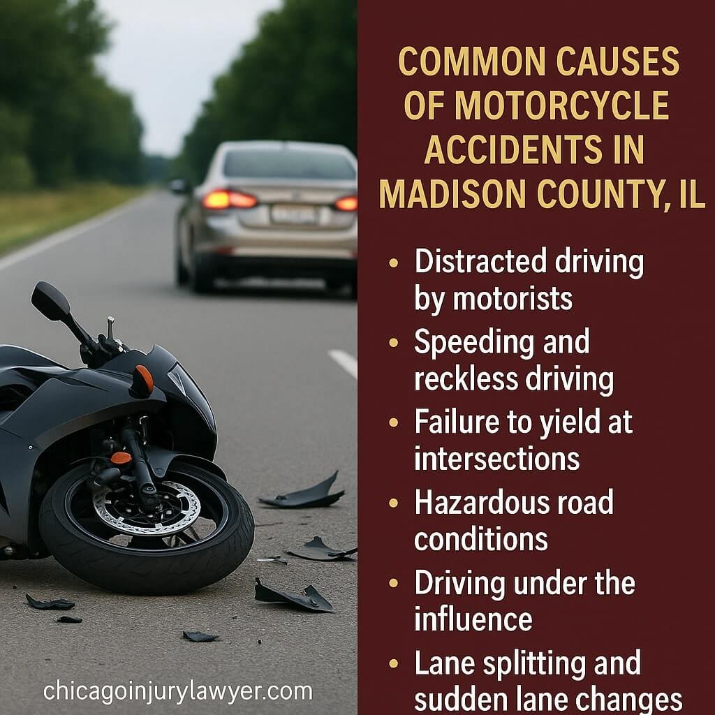 Common Causes of Motorcycle Accidents in Madison County