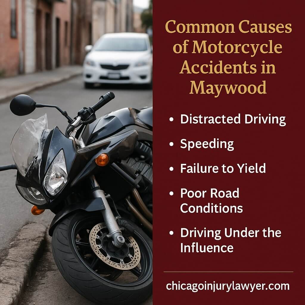 Common Causes of Motorcycle Accidents in Maywood