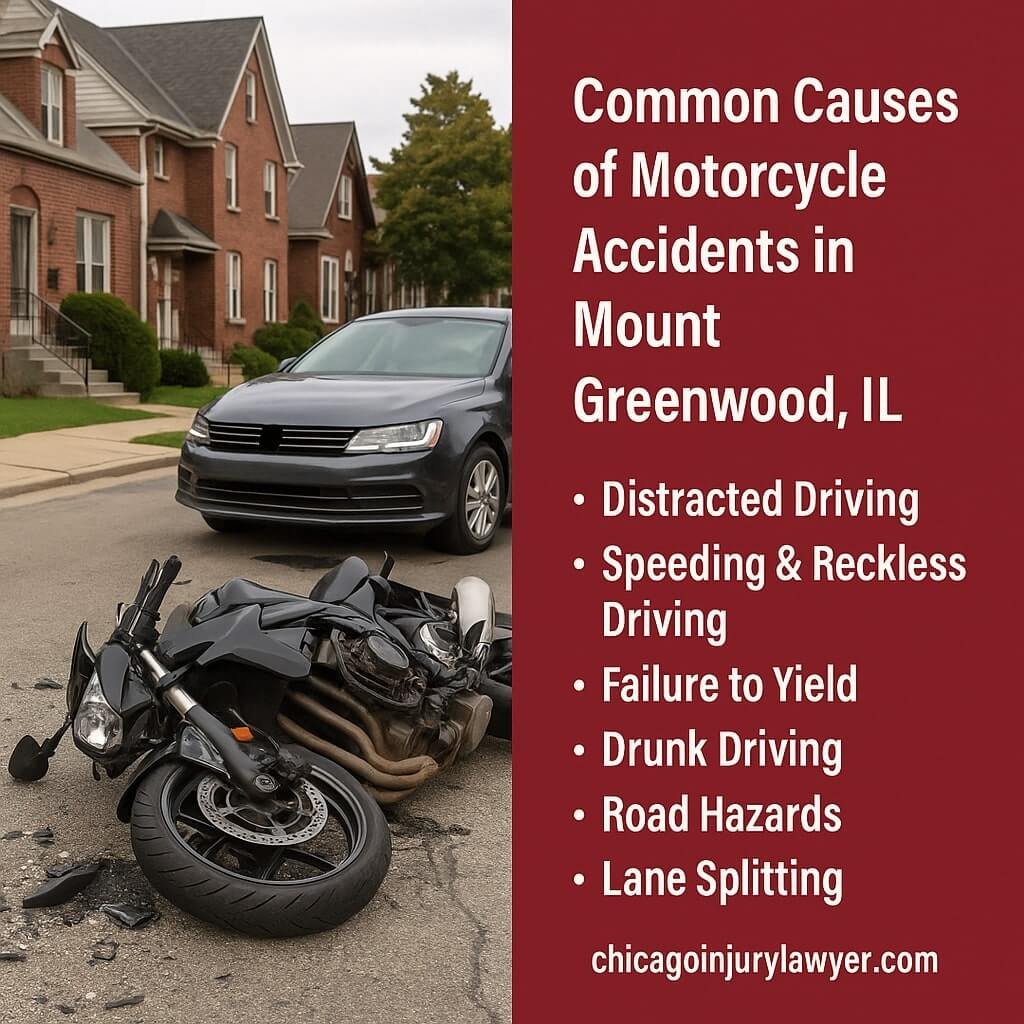 Common Causes of Motorcycle Accidents in Mount Greenwood