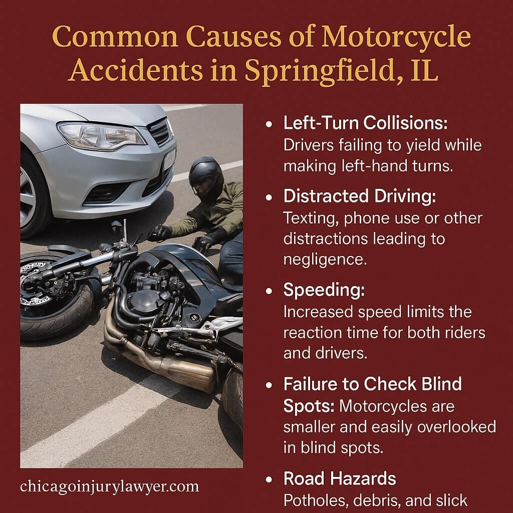 Common Causes of Motorcycle Accidents in Springfield