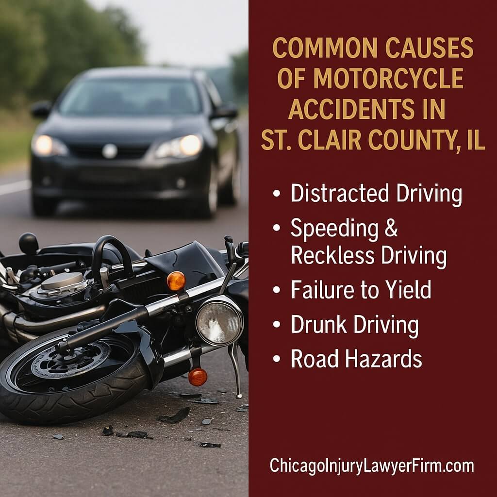 Common Causes of Motorcycle Accidents in St. Clair County
