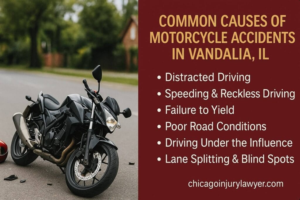 Common Causes of Motorcycle Accidents in Vandalia