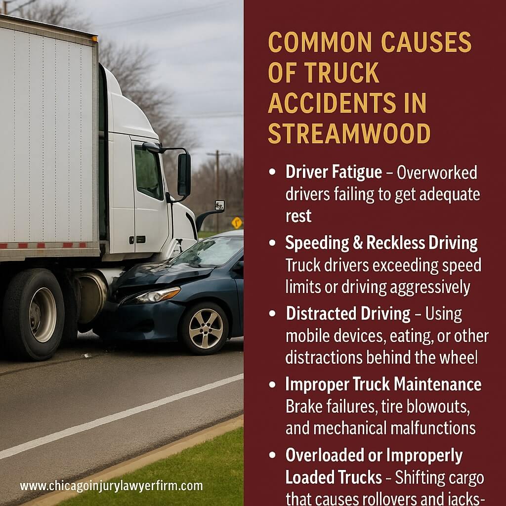 Common Causes of Truck Accidents in Streamwood
