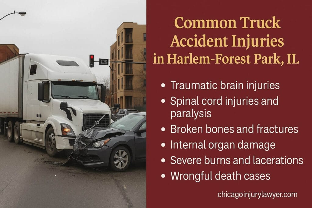 Common Truck Accident Injuries in Harlem-Forest Park