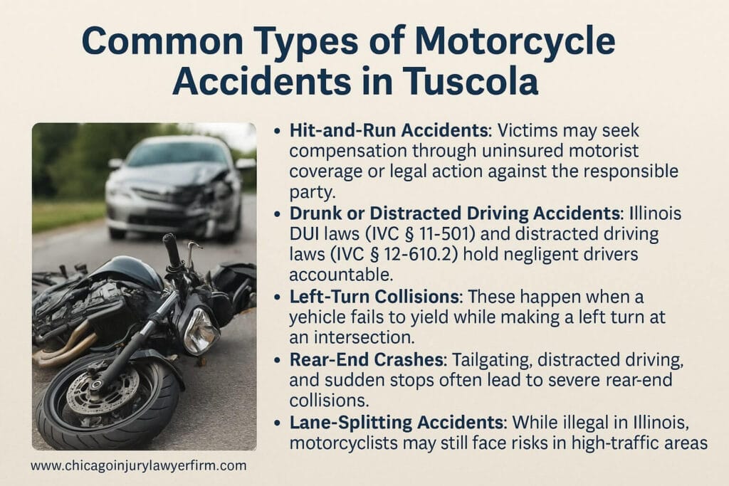 Common Types of Motorcycle Accidents in Tuscola