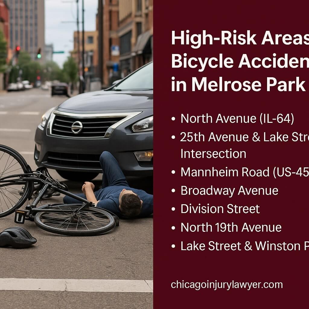 High-Risk Areas for Bicycle Accidents in Melrose Park