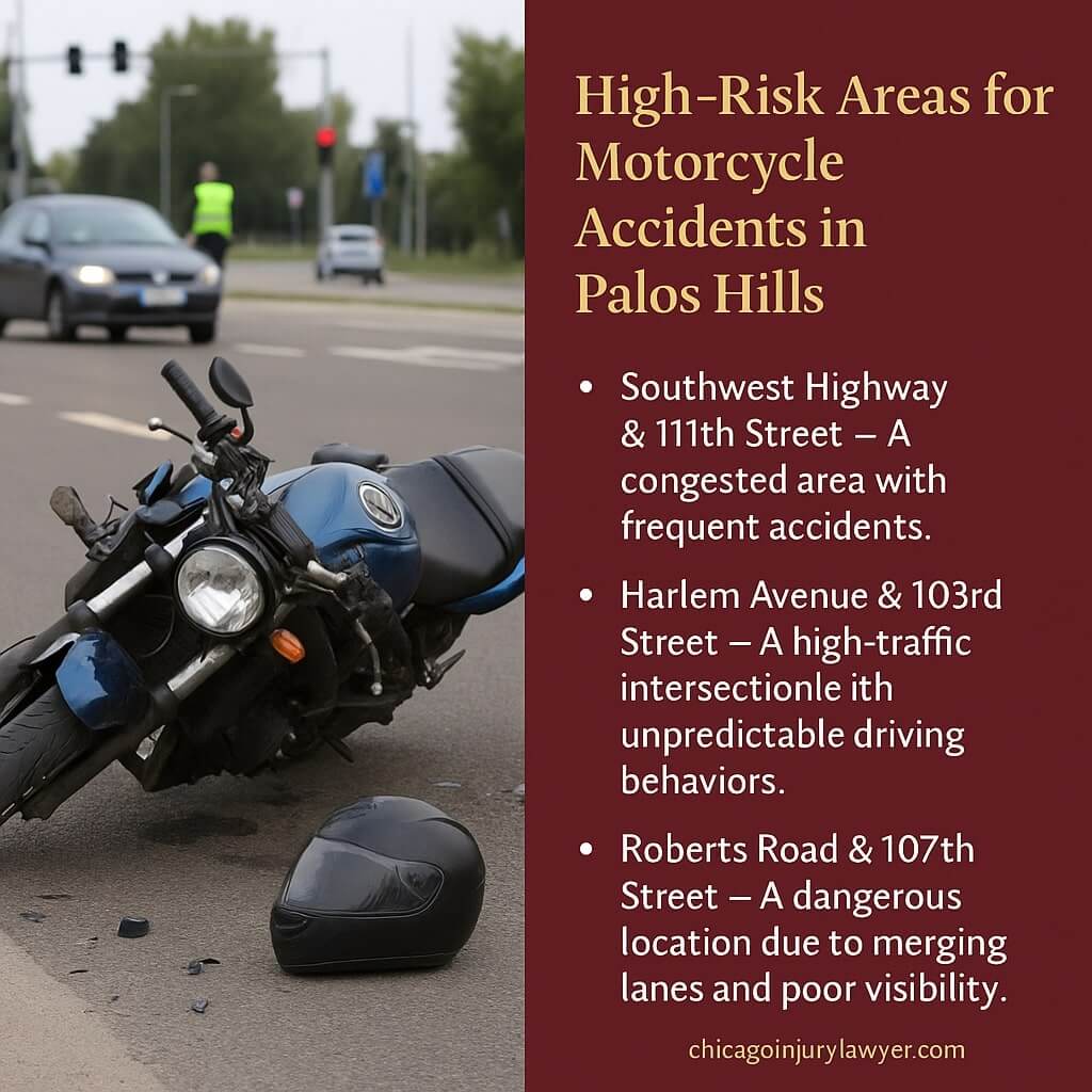 High-Risk Areas for Motorcycle Accidents in Palos Hills
