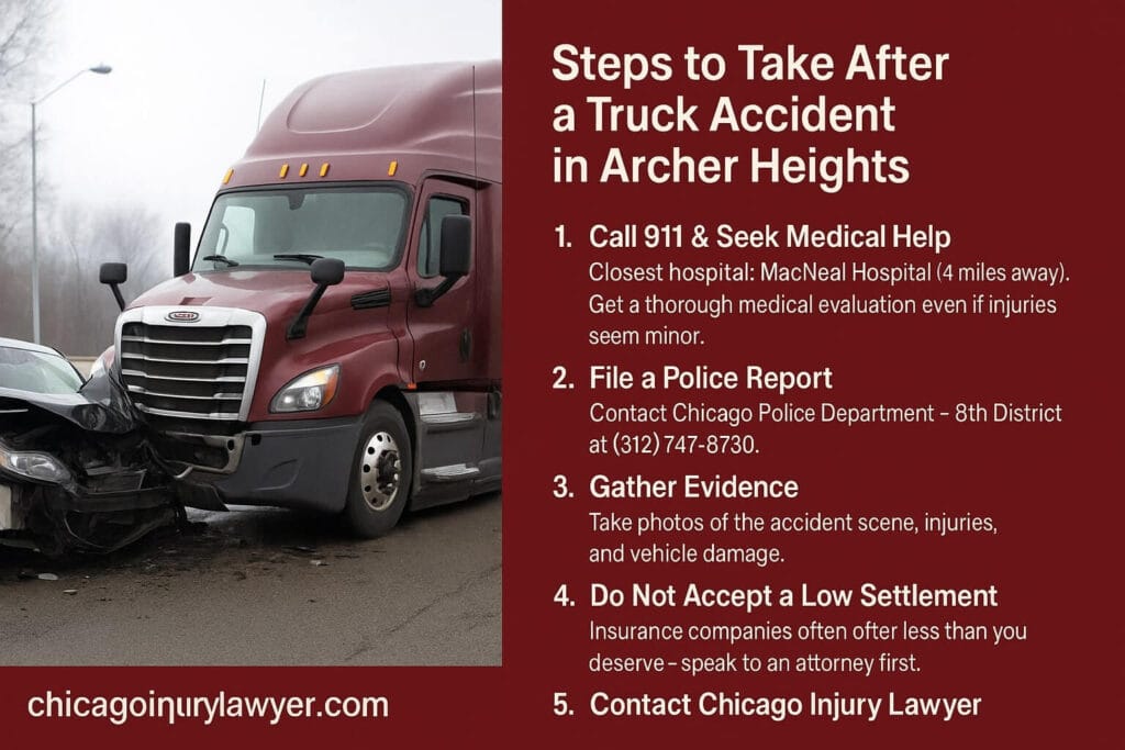 Steps to Take After a Truck Accident in Archer Heights