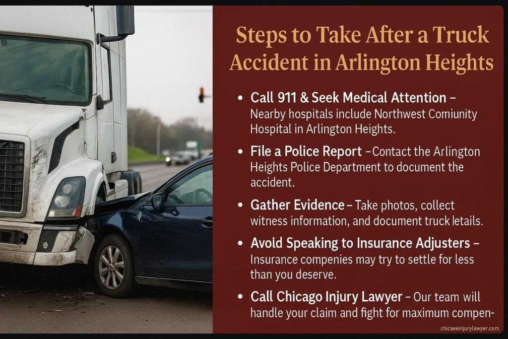Steps to Take After a Truck Accident in Arlington Heights