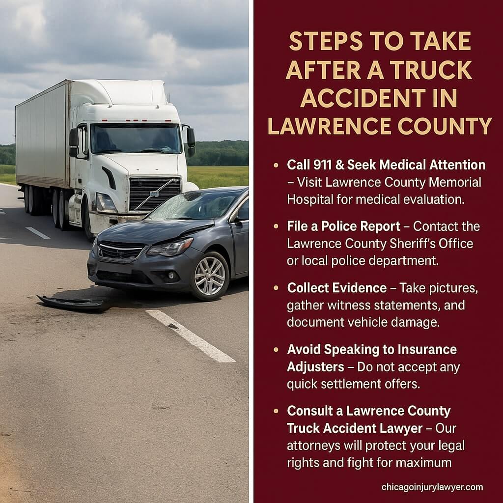 Steps to Take After a Truck Accident in Lawrence County