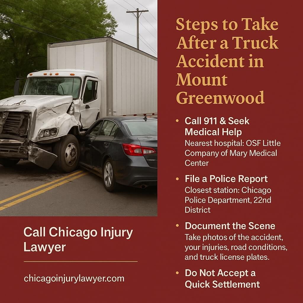Steps to Take After a Truck Accident in Mount Greenwood