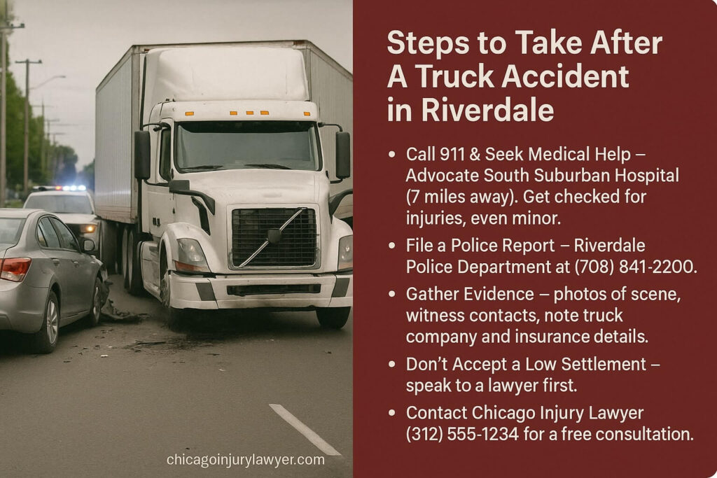 Steps to Take After a Truck Accident in Riverdale
