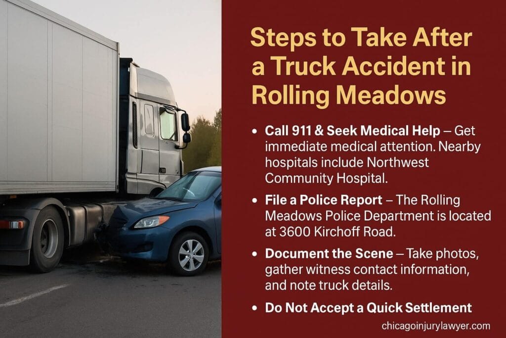 Steps to Take After a Truck Accident in Rolling Meadows