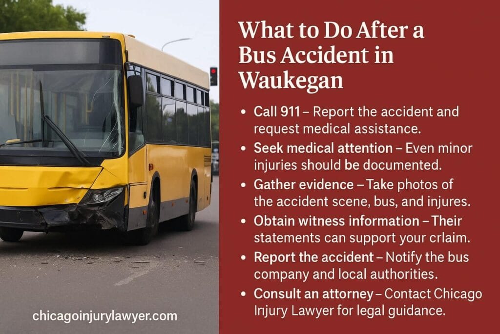 What to Do After a Bus Accident in Waukegan