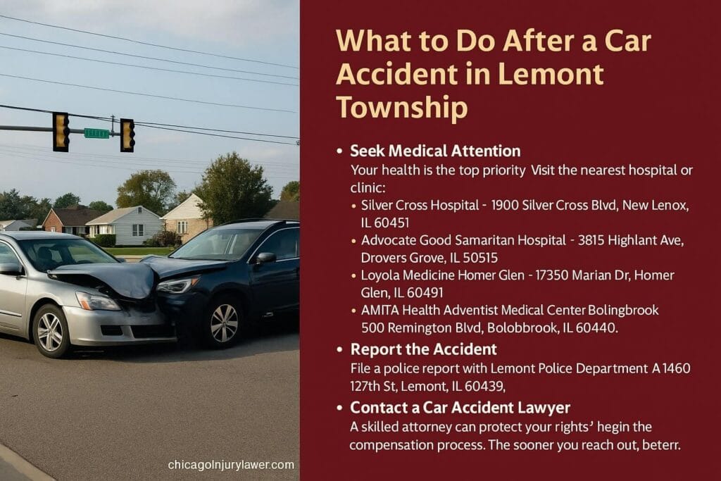 What to Do After a Car Accident in Lemont Township