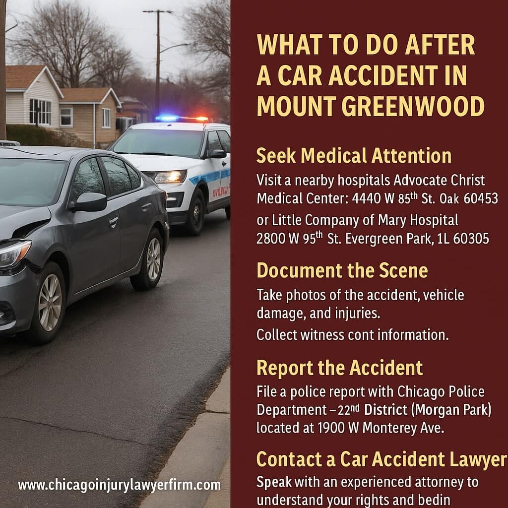 What to Do After a Car Accident in Mount Greenwood