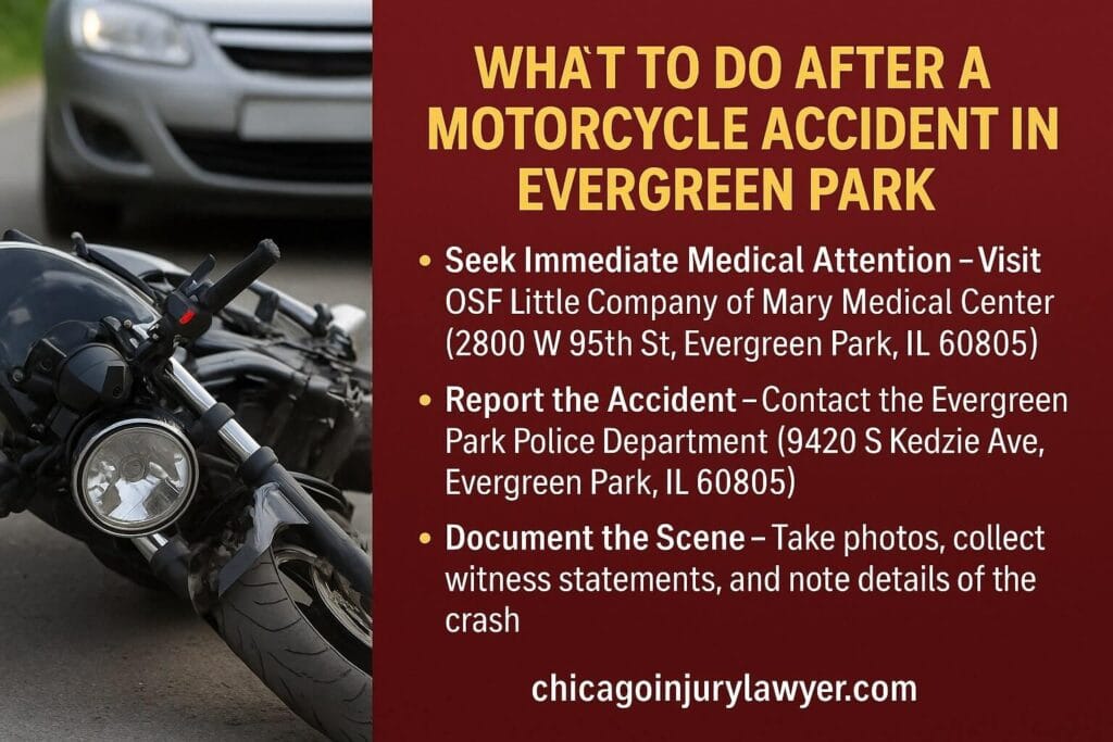 What to Do After a Motorcycle Accident in Evergreen Park
